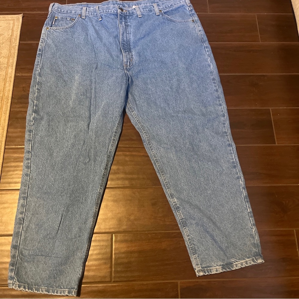 Mens Carhartt Sz 50x30 Denim Blue Jeans Relaxed Fit